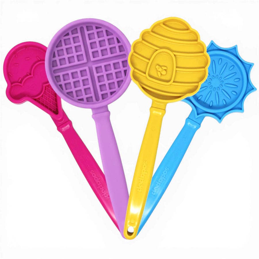 Lick Stick Hand-Held Interactive Enrichment Toys: Beehive Lick Stick - yellow